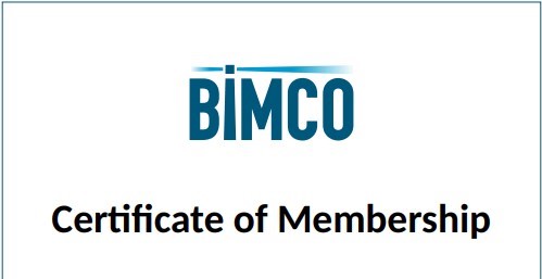 BIMCO Membership certificate 2022